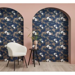 Behang Anna Blauw
