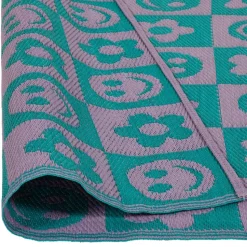 Buitenkleed Mona Bloem Roze/Blauw