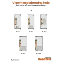 Deurmat Ymke Roze 75x50 cm