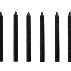 Dinerkaars Rustiek Zwart 6 Stuks 20 cm