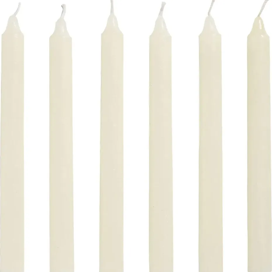 Dinerkaarsen Ecru - 20 cm - 6 Stuks