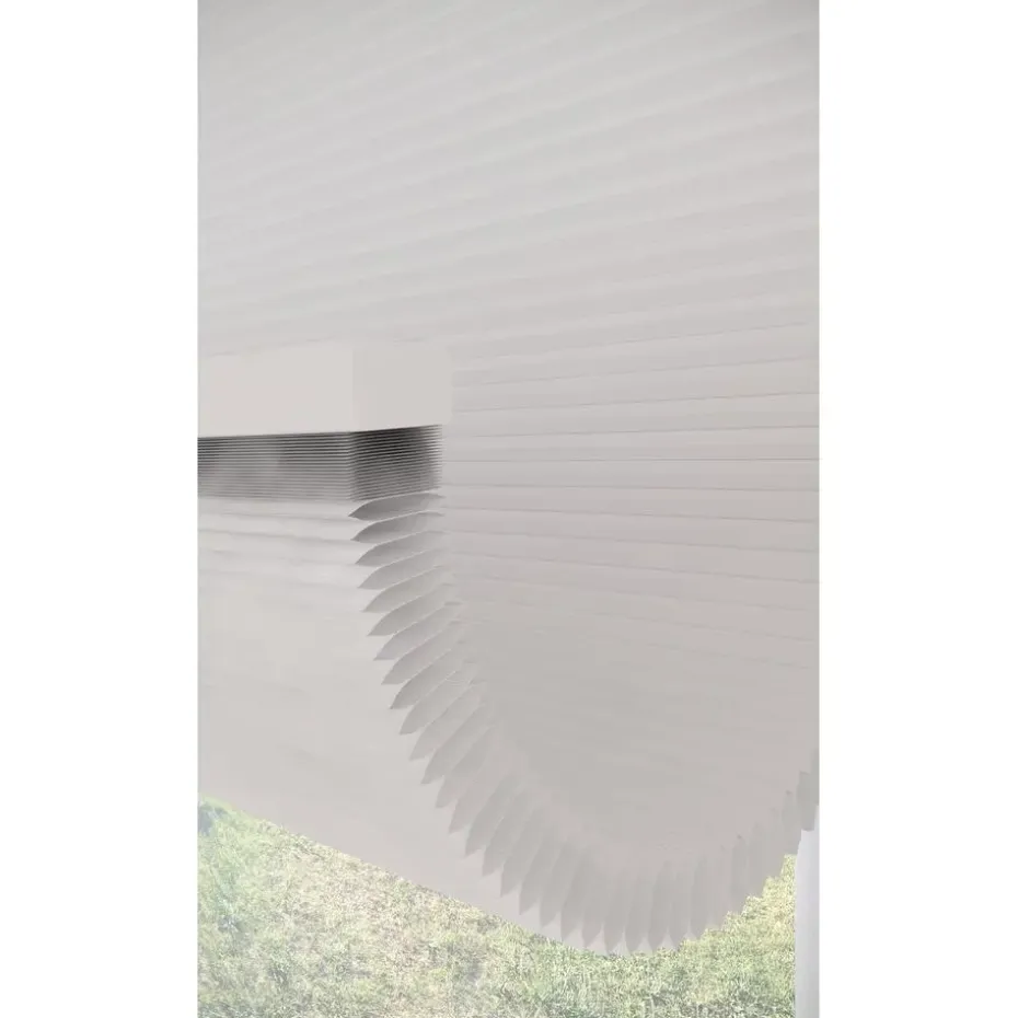 Dubbel Plissé Jikke Wit Lichtdoorlatend