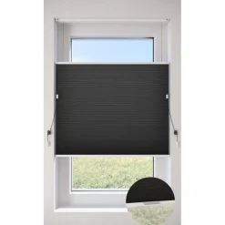 Fenstr Dubbel Plissé Mia Zwart Lichtdoorlatend