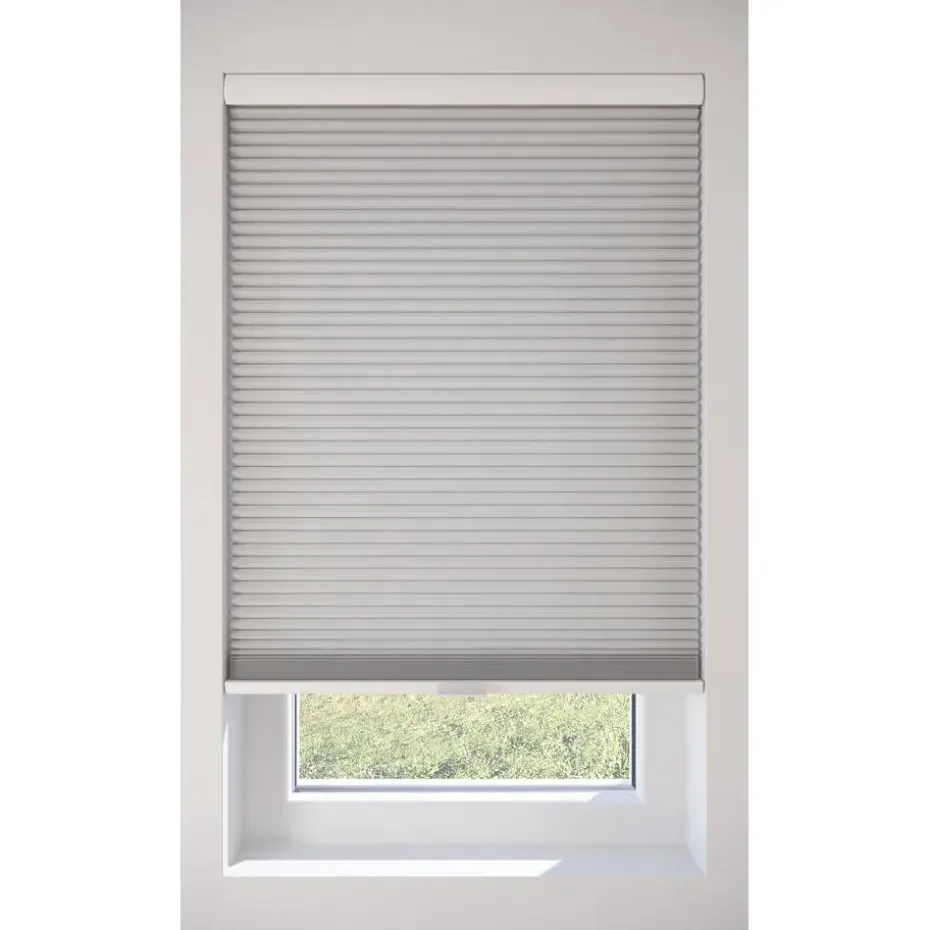Fenstr Dubbel Plissé 45mm Lotte Grijs Lichtdoorlatend
