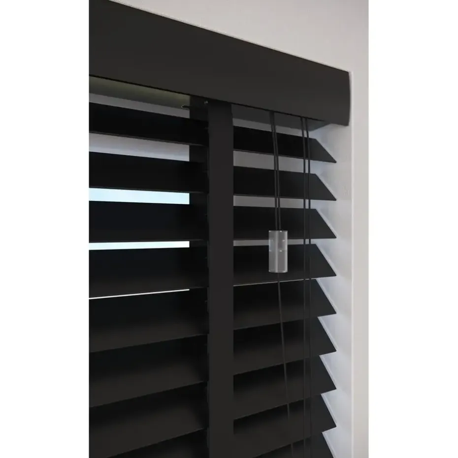Fenstr Houten Jaloezie Hein Zwart 50mm