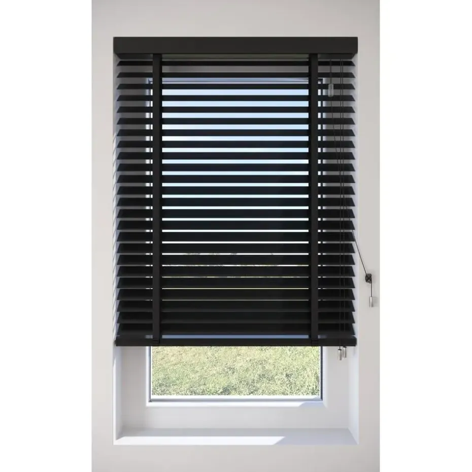 Fenstr Houten Jaloezie Hein Zwart 50mm