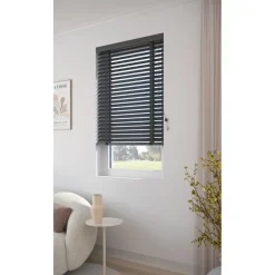 Fenstr Houten Jaloezie Hein Antraciet 50mm