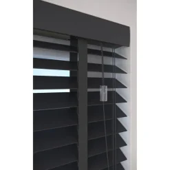 Fenstr Houten Jaloezie Theun Antraciet 65mm