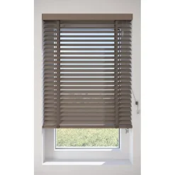Fenstr Houten Jaloezie Wout Taupe 50mm