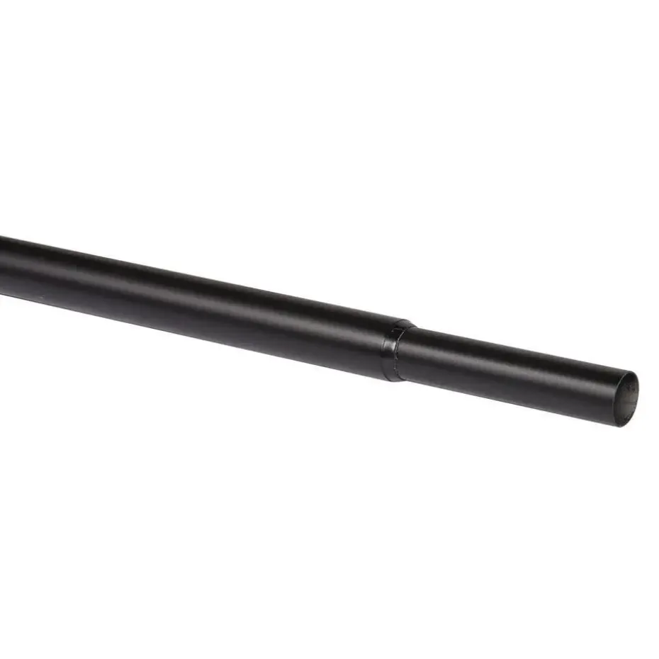 Gordijnroede 110-200 cm Zwart Metaal - Ø16-19mm