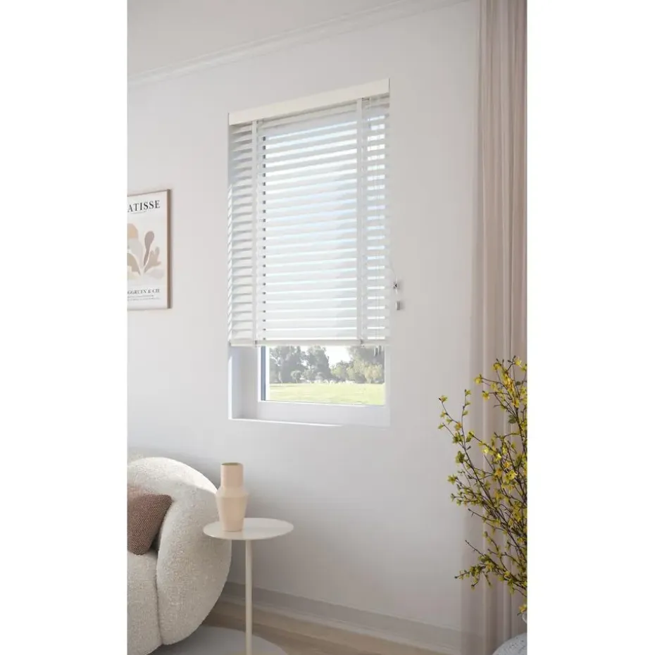 Houtlook Jaloezie Floris Wit 50mm