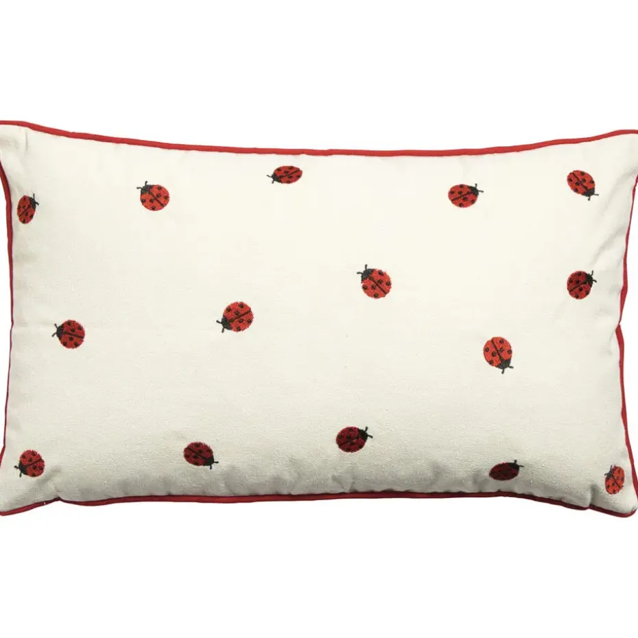 Kussen Ladybug Wit 30x50 cm