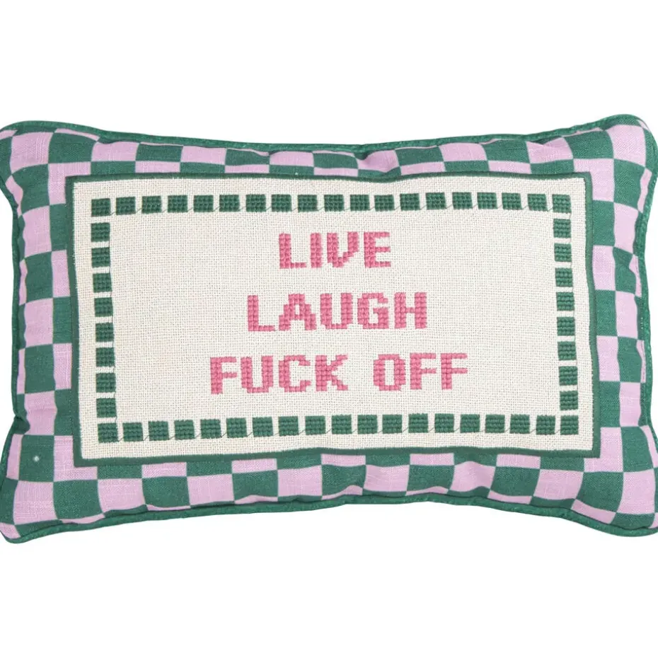 Kussen Live Laugh F Off 25x40 cm