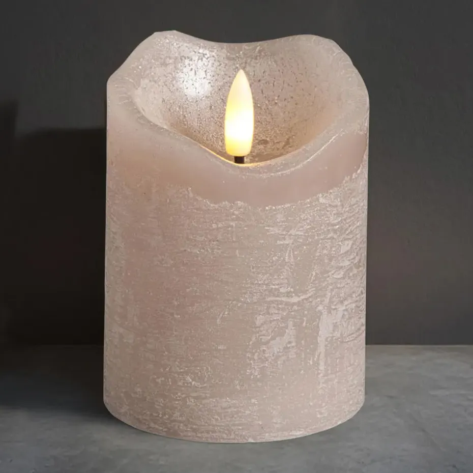 LED Kaars Beige - 7,5x10 cm