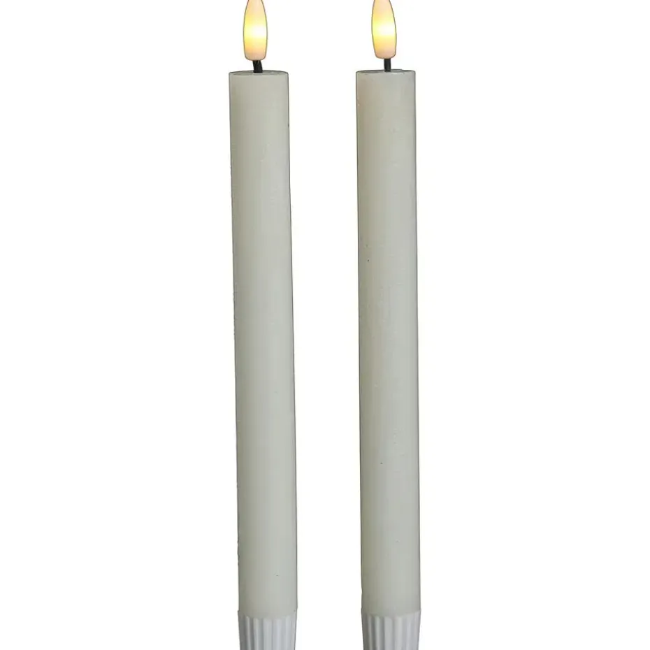 LED Kaars Ecru - 2 Stuks