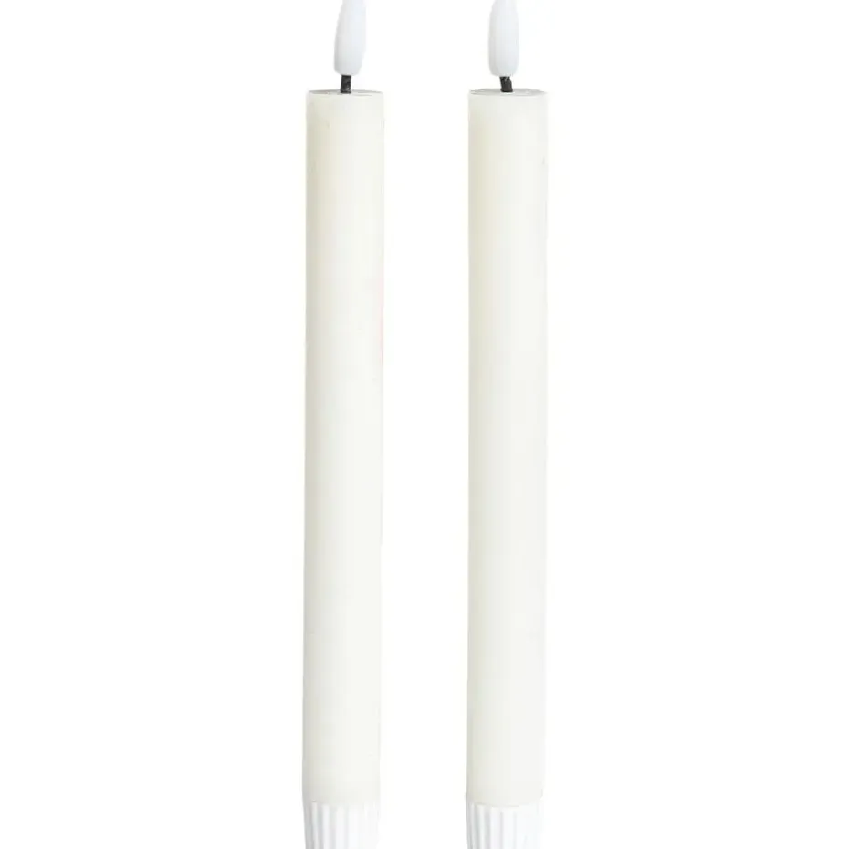 LED Kaars Ecru - 2 Stuks
