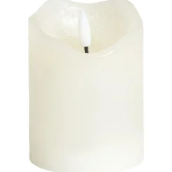 LED Kaars Ivoor - 7,5x10 cm