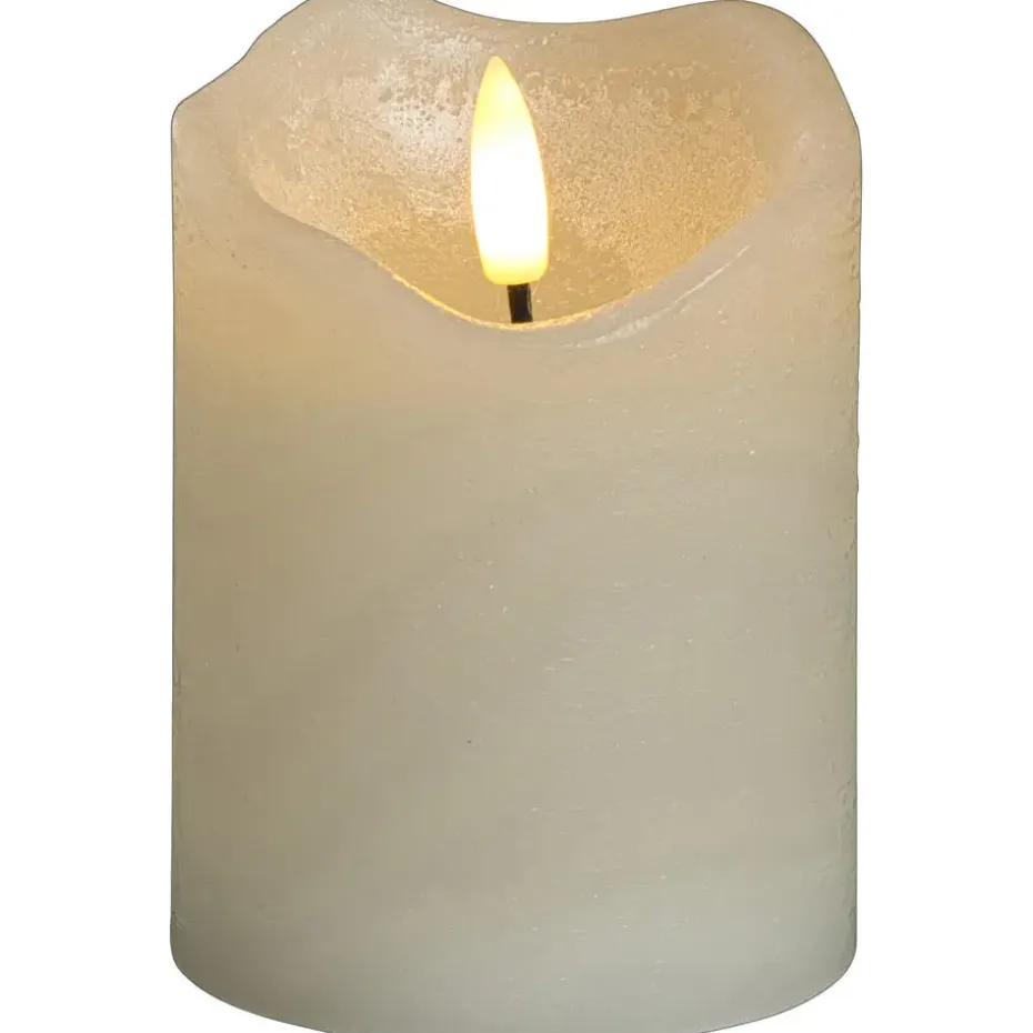 LED Kaars Ivoor - 7,5x10 cm