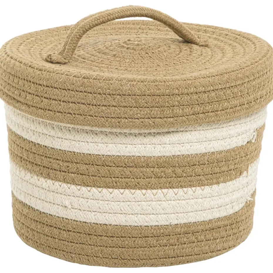 Mand Met Deksel Bron Multicolor 22x26 cm