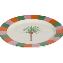 Ontbijtbord Palmboom Multicolor - ⌀21cm