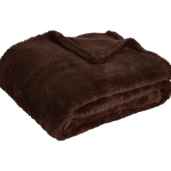 Plaid Flaine Donkerbruin 130x160 cm