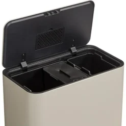 Prullenbak Op Pootjes 25+12+5 Liter Taupe