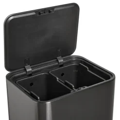 Prullenbak Op Pootjes 2X 12,5 Liter Gun Metal