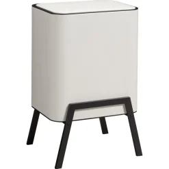 Prullenbak Op Pootjes 2X 12,5 Liter Beige