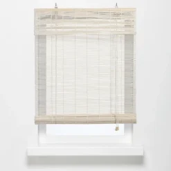 Rolgordijn Bamboe Wit 100x220 cm