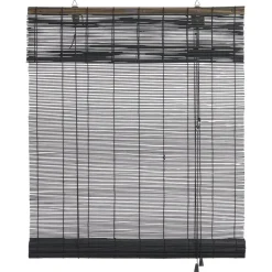 Rolgordijn Bamboe Zwart 100x220 cm