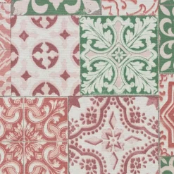 Stof Portia Groen/Rood