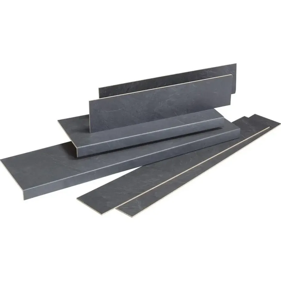 Stootbord Concrete Antraciet 2st - 136cm