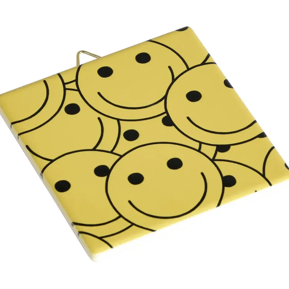 Tegeltje Met Tekst Smiley Geel