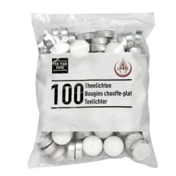 Theelichten 100 Stuks Wit