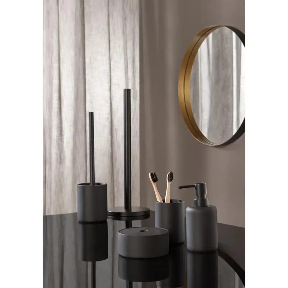 Toiletrolhouder Metaal Zwart 43x15x15 cm