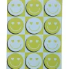 Tuinschilderij Smiley Groen/Blauw 35x45 cm