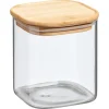 Voorraadpot Bamboe Square Transparant - 11,5 Cm