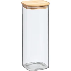 Voorraadpot Bamboe Square Transparant - 27 Cm