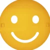 Wanddecoratie Smiley Acryl Oranje