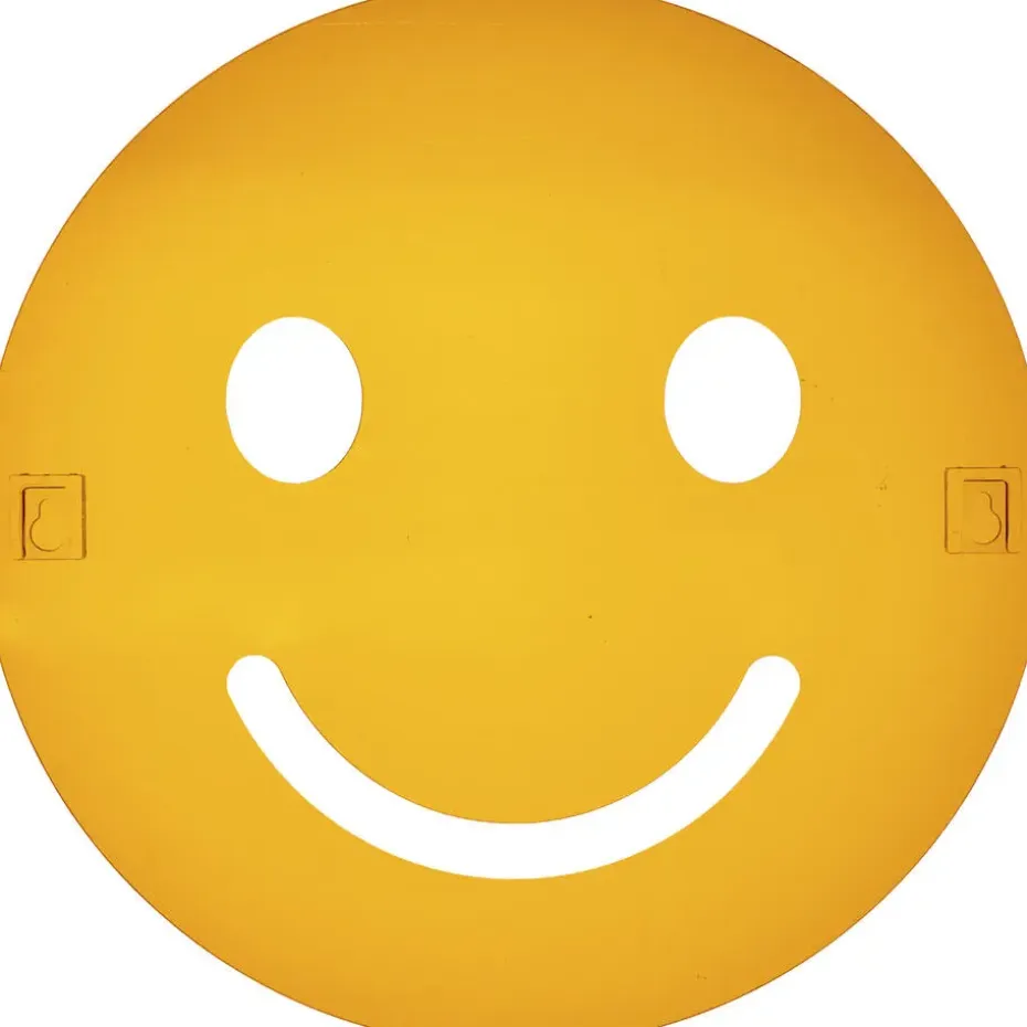 Wanddecoratie Smiley Acryl Oranje